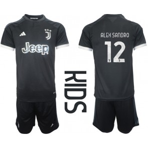 Juventus Alex Sandro #12 Replica Third Stadium Kit for Kids 2023-24 Short Sleeve (+ pants)